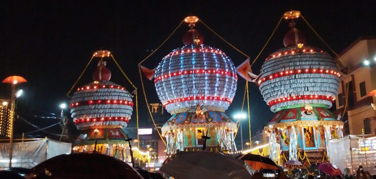 ಸಂಭ್ರಮದ ಮೂರು ತೇರು ಉತ್ಸವಕ್ಕೆ ಮಳೆಯ ಸಿಂಚನ