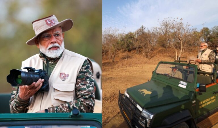 ಲಯನ್​ ಸಫಾರಿಯಲ್ಲಿ ಪ್ರಧಾನಿ ಮೋದಿ