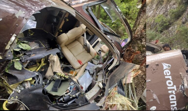 ಹೆಲಿಕಾಪ್ಟರ್ ಪತನ – ಐವರು ಸಾವು