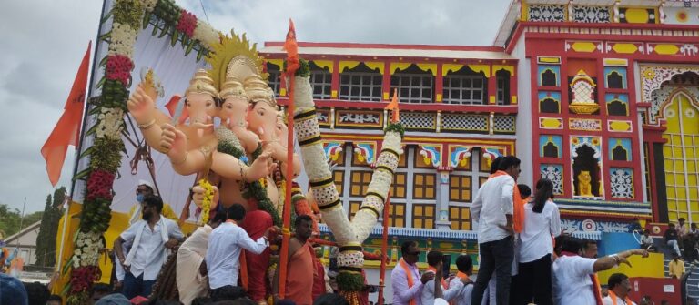 ದಾವಣಗೆರೆ: DJ ಇಲ್ಲದೆ ಇದ್ರು ಮಹಾಗಣಪನಿಗೆ ಅದ್ಧೂರಿ ವಿದಾಯ