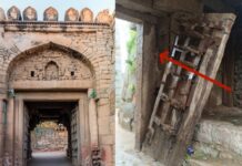 ನಿರಂತರ ಮಳೆ: ಮುದಗಲ್ ಕೋಟೆ ಬಾಗಿಲು ಕುಸಿತ