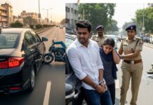 ಕಾರಿನ ಕನ್ನಡಿಗೆ ಬೈಕ್ ತಾಗಿದ್ದಷ್ಟೇ ಕಾರಣ: 2 ಕಿ.ಮೀ. ಬೆನ್ನಟ್ಟಿ ಯುವಕನನ್ನು ಕೊಂದೇ ಬಿಟ್ಟ ದಂಪತಿ!