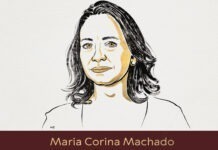 ನೊಬೆಲ್ ಶಾಂತಿ ಪ್ರಶಸ್ತಿ: ಮರಿಯಾ ಕೊರಿನಾ ಮಚಾದೊಗೆ