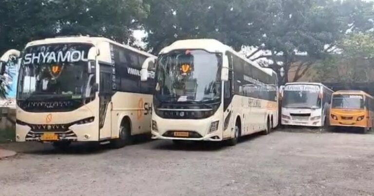 ಸಾರಿಗೆ ಇಲಾಖೆ ಭರ್ಜರಿ ಬೇಟೆ: ಸುರಕ್ಷತೆ ಇಲ್ಲದ 35 ಪ್ರವಾಸಿ ಬಸ್ ವಶ