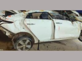 ಚೆನ್ನೈ ಬೆಂಗಳೂರು ಎಕ್ಸ್ಪ್ರೆಸ್ವೇನಲ್ಲಿ ಕಾರು ಪಲ್ಟಿ: ನಾಲ್ವರ ಸಾವು