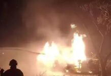 ಎಥೆನಾಲ್ ಟ್ಯಾಂಕರ್ಗೆ ಬೆಂಕಿ: ಚಾಲಕ ಸಜೀವ ದಹನ