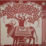 ಪರ್ತಗಾಳಿ ಮಠದ ಸುತ್ತ ಆಕರ್ಷಣೀಯ ಕಾವಿ ಕಲೆ