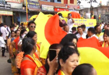 ವಿಶ್ವದಾಖಲೆ ಸೇರಿದ 7ಕಿ.ಮೀ. ಉದ್ದದ ಕನ್ನಡ ಬಾವುಟ