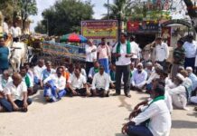 ರೈತಸೇನಾ ವತಿಯಿಂದ ಅನಿರ್ದಿಷ್ಟಾವಧಿ ಪ್ರತಿಭಟನೆ ಪ್ರಾರಂಭ : ತತಕ್ಷಣ ವಿವಿಧ ಬೇಡಿಕೆ ಈಡೇಸಿಸುವಂತೆ ಆಗ್ರಹ