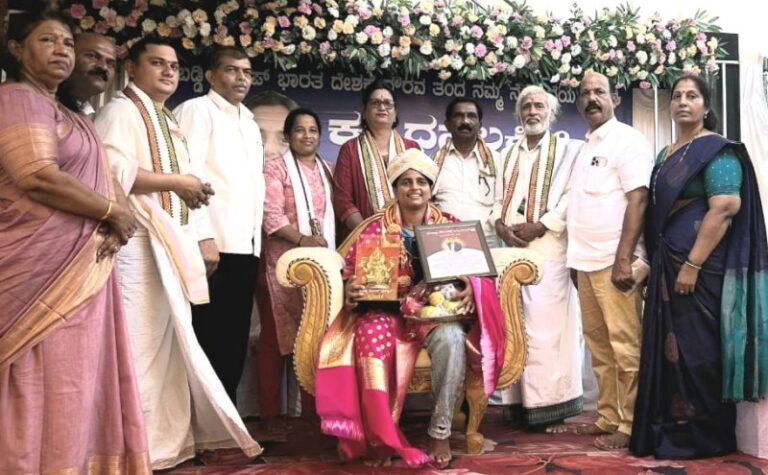 ದೇಶಕ್ಕೆ ಹೆಮ್ಮೆಯನ್ನು ತಂದ ಧನಲಕ್ಷ್ಮಿಗೆ ಸನ್ಮಾನ