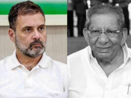 ಶಾಮನೂರು ಶಿವಶಂಕರಪ್ಪ ನಿಧನಕ್ಕೆ ರಾಹುಲ್ ಗಾಂಧಿ ಸಂತಾಪ