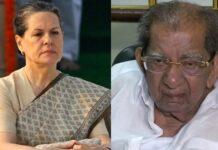 ಶಿವಶಂಕರಪ್ಪ ನಿಧನಕ್ಕೆ ಪತ್ರದ ಮೂಲಕ ಸೋನಿಯಾ ಗಾಂಧಿ ಸಂತಾಪ