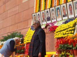 2001ರ ಸಂಸತ್ ದಾಳಿ: ಹುತಾತ್ಮ ಭದ್ರತಾ ಸಿಬ್ಬಂದಿಗೆ ಗೌರವ