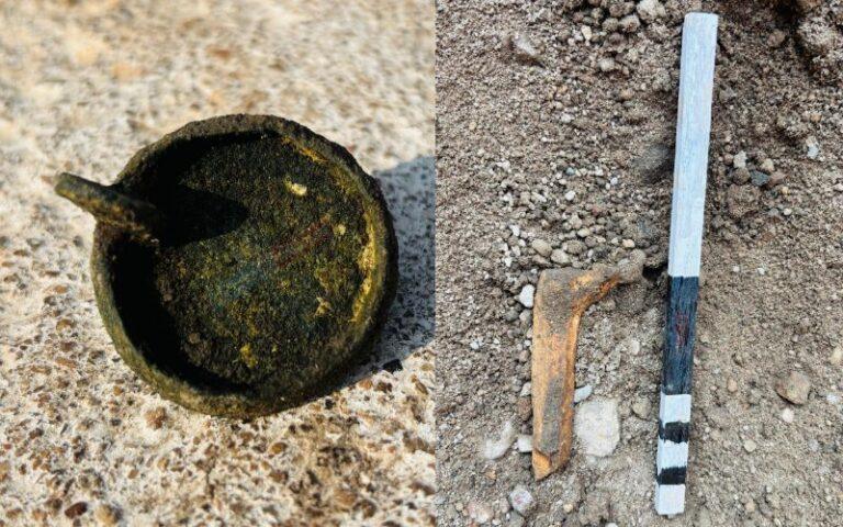 ಲಕ್ಕುಂಡಿ ಉತ್ಖನನದಲ್ಲಿ ಲೋಹದ ಹಣತೆ, ಎಲುಬು ಪತ್ತೆ