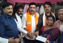 ಗುಂಡೇಟಿನಿಂದ ಮೃತಪಟ್ಟ ರಾಜಶೇಖರ ಮನೆಗೆ ಬಿಜೆಪಿ ನಾಯಕರ ಭೇಟಿ