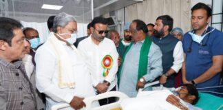 ಕಟೌಟ್ ಕುಸಿತ ಪ್ರಕರಣ: ಗಾಯಾಳು ಯೋಗಕ್ಷೇಮ ವಿಚಾರಿಸಿದ ಸಿಎಂ