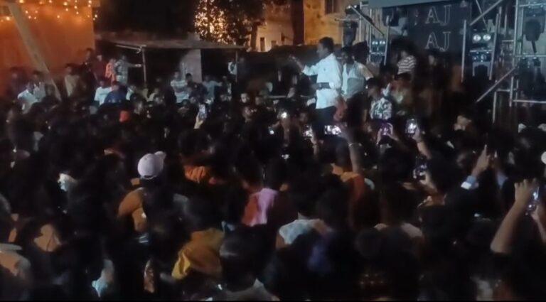 ಶಿವಾಜಿ ಜಯಂತಿ ಮೆರವಣಿಗೆ  ವೇಳೆ ಕಲ್ಲು ತೂರಾಟ, ಎಸ್ಪಿಗೆ ಗಾಯ