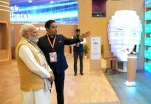 ಇಂಡಿಯಾ ಎಐ ಇಂಪ್ಯಾಕ್ಟ್ ಶೃಂಗಸಭೆ: ಜಿಯೋ ಪೆವಿಲಿಯನ್ಗೆ ಪ್ರಧಾನಿ ಮೋದಿ ಭೇಟಿ