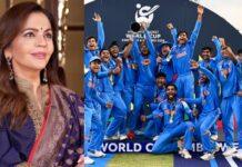 U-19 ವಿಶ್ವಕಪ್ ವಿಜೇತ ಭಾರತ ತಂಡಕ್ಕೆ ನೀತಾ ಅಂಬಾನಿ ಅಭಿನಂದನೆ