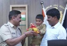 ಪುಟ್ಟ ಬಾಲಕನ ಕನಸಿಗೆ ಜೀವ ತುಂಬಿದ ದಾವಣಗೆರೆ SP: ಎಲ್ಲರ ಮನಸ್ಸು ಗೆದ್ದ ಕ್ಷಣ