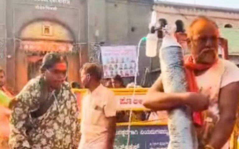 ಆಕ್ಸಿಜನ್‌ ಸಿಲಿಂಡರ್‌ ಜತೆಯೇ ಪತ್ನಿಗೆ ದೈವದರ್ಶನ ಮಾಡಿಸಿದ ಪತಿ