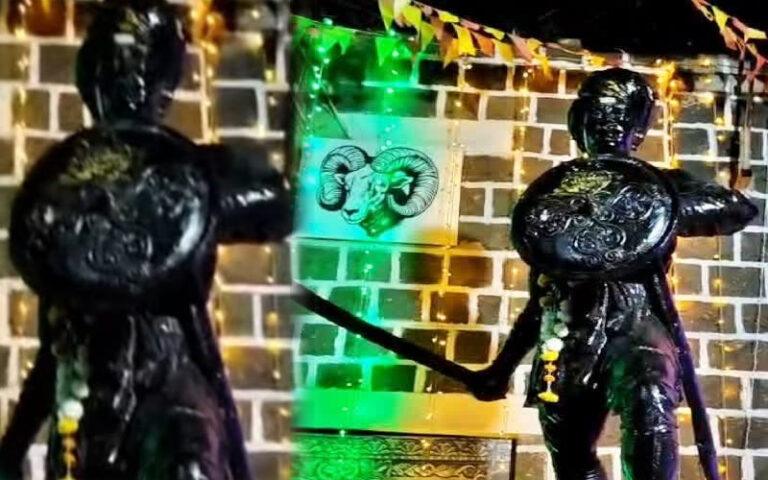 ಬೆಳಗಾವಿ: ಕ್ರಾಂತಿವೀರ ಸಂಗೊಳ್ಳಿ ರಾಯಣ್ಣ ಪ್ರತಿಮೆಗೆ ಅವಮಾನ