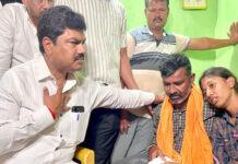 ಶಿವಮೊಗ್ಗದಲ್ಲಿ ಹತ್ಯೆಗೀಡಾದ ವಿದ್ಯಾರ್ಥಿ ಸಂಕೇತ್ ಮನೆಗೆ ಸಂಸದ ಬಿ.ವೈ. ರಾಘವೇಂದ್ರ ಭೇಟಿ