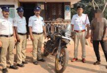 ಸಾಮಾಜಿಕ ಜಾಲತಾಣಕ್ಕೆ ವೀಲಿಂಗ್ : ಪೊಲೀಸ್ ಬಲೆಗೆ ಸಿಕ್ಕ ಸವಾರ