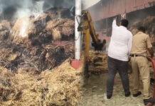 ಬೆಂಗಳೂರು ಗೋಶಾಲೆಯಲ್ಲಿ ಅಗ್ನಿ ಅವಘಡ: ಹುಲ್ಲಿನ ಮೆದೆ ಭಸ್ಮ