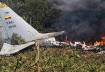 ಕೊಲಂಬಿಯಾದಲ್ಲಿ ಸೇನಾ ವಿಮಾನ ಪತನ – 66 ಮಂದಿ ಸಾವು