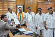 ಸಮರ್ಥ್ ಶಾಮನೂರು ನಾಮಪತ್ರ ಸಲ್ಲಿಕೆ: ಸಿಎಂ-ಡಿಸಿಎಂ ಸಾಥ್