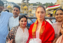 ತಿರುಪತಿ ತಿಮ್ಮಪ್ಪನ ದರ್ಶನ ಪಡೆದ ನಟಿ ತಮನ್ನಾ; ಸಿದ್ಧಾರ್ಥ್ ಮಲ್ಹೋತ್ರಾ ಜೊತೆಗಿನ ಹೊಸ ಚಿತ್ರಕ್ಕೆ ಶುಭ ಹಾರೈಕೆ!