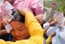 ಪ್ರತಿಕೃತಿ ದಹನ ವೇಳೆ ಆಕಸ್ಮಿಕ: ಬಿಜೆಪಿ ಶಾಸಕಿ ಅನುಪಮಾ ಜೈಸ್ವಾಲ್ ಮುಖಕ್ಕೆ ಸುಟ್ಟ ಗಾಯ