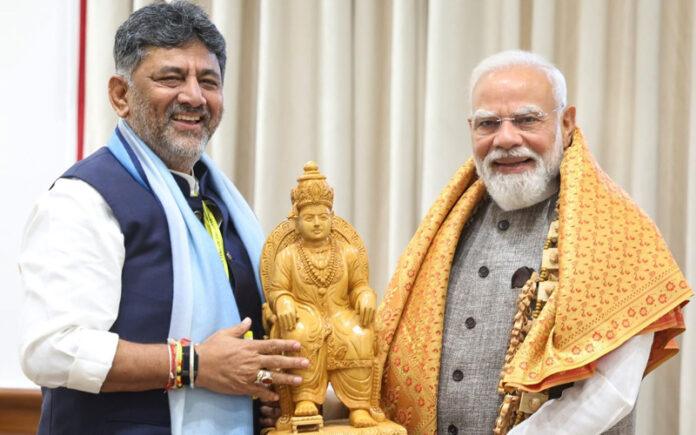 dk-shivakumar-meets-prime-minister-modi-for-first-time-after-becoming-karnataka-chief-minister