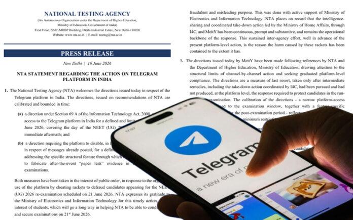 india-temporarily-blocks-telegram-ahead-of-neet-ug-2026-re-exam