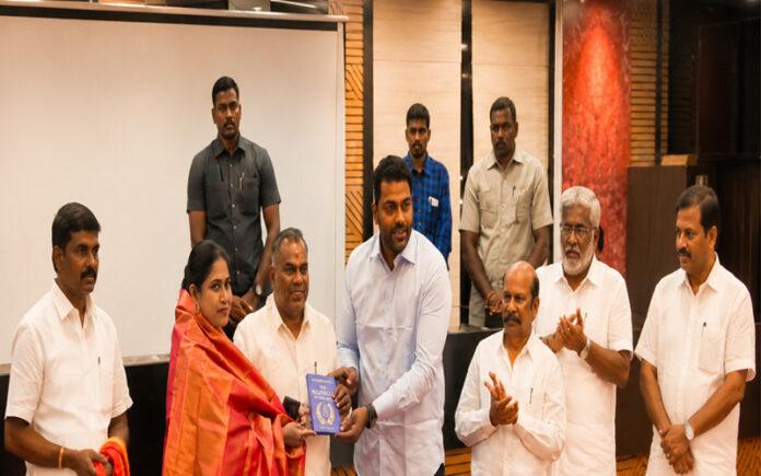 tvk-inducts-former-bjp-aiadmk-leaders-s-vijayadharani-vanaroja-balaganga