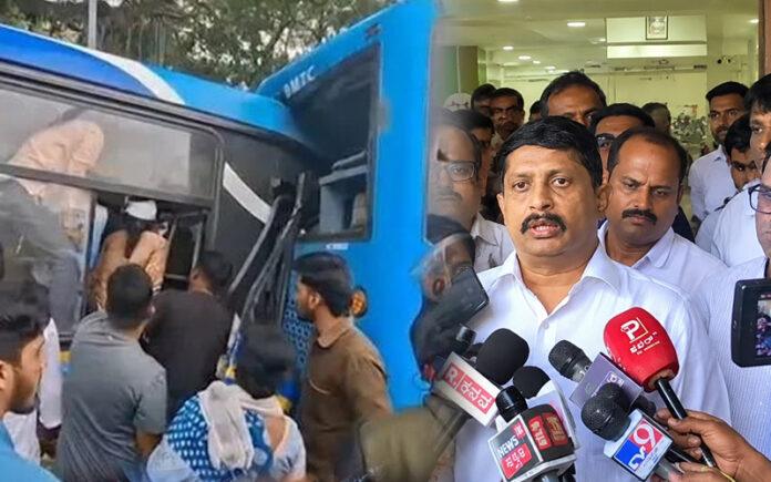 bengaluru-kr-circle-bmtc-bus-accident-byrathi-suresh-visits-injured