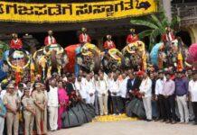 ಮೈಸೂರು ದಸರಾ: ಅರಮನೆ ಆವರಣಕ್ಕೆ ಗಜಪಡೆ ಆಗಮನ