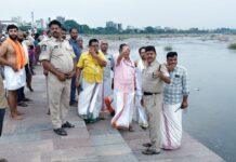 ತುಂಗಭದ್ರಾ ನೀರಿನ ಮಟ್ಟ ಏರಿಕೆ: ಮಂತ್ರಾಲಯದಲ್ಲಿ ಭಕ್ತರ ಸುರಕ್ಷತೆಗೆ ಹೆಚ್ಚುವರಿ ಭದ್ರತೆ
