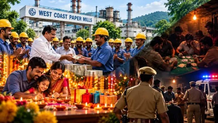 dandeli-paper-mill-workers-diwali-bonus-gambling-warning
