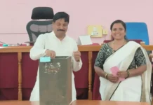 ಸಚಿವರ ಜತೆ ಬಂದಿದ್ದ ಮಹಿಳೆಯಿಂದ ನಕಲಿ ಮತದಾನದ ಆರೋಪ