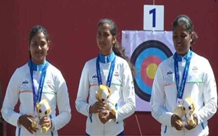 india-womens-recurve-archery-team-wins-asian-games-gold