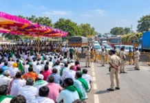 ಯಲಗೂರ ಕ್ರಾಸ್ ರಾಷ್ಟ್ರೀಯ ಹೆದ್ದಾರಿ ಬಂದ್ : ಕೇಂದ್ರ ಸರ್ಕಾರದ ವಿರುದ್ಧ ರೈತರ ಧರಣಿ